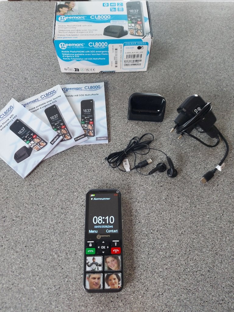 GSM GEEMARC CL8000 personnes âgées boutons photo et d'alarme, Télécoms, Autres modèles, Enlèvement ou Envoi, Utilisé, Sans abonnement