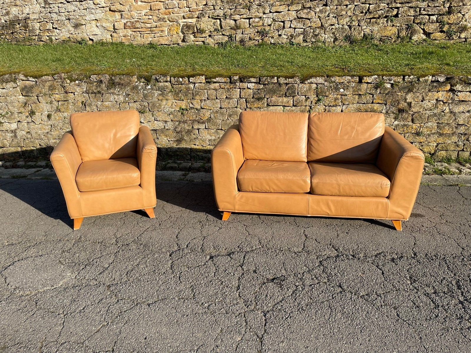 Divan clic clac Nicoletti, Maison & Meubles, Enlèvement, Utilisé, Quatre personnes ou plus, Cuir