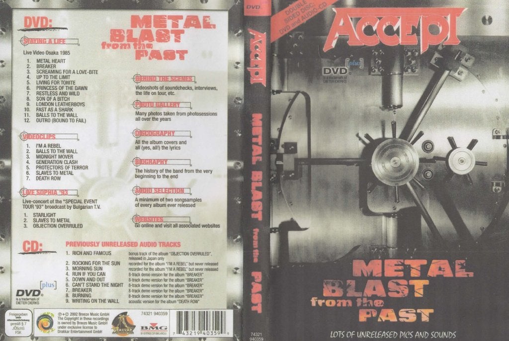 DVD - ACCEPT + JUDAS PRIEST, Cd's en Dvd's, Dvd's | Muziek en Concerten, Alle leeftijden, Verzenden, Zo goed als nieuw, Concert