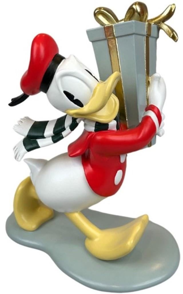 Disney Donald Duck with Gift beeld Retro Ducktales, Verzamelen, Ophalen of Verzenden, Donald Duck, Zo goed als nieuw, Beeldje of Figuurtje
