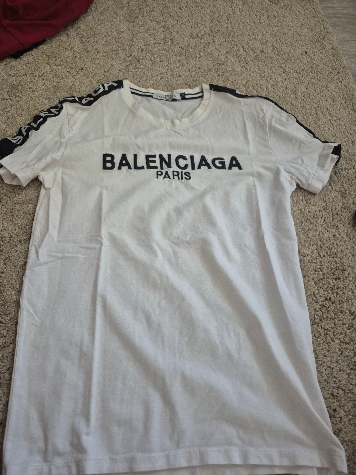 witte Balanciaga T-shirt Maat M, Ophalen, Balanciaga, Maat 48/50 (M), Wit