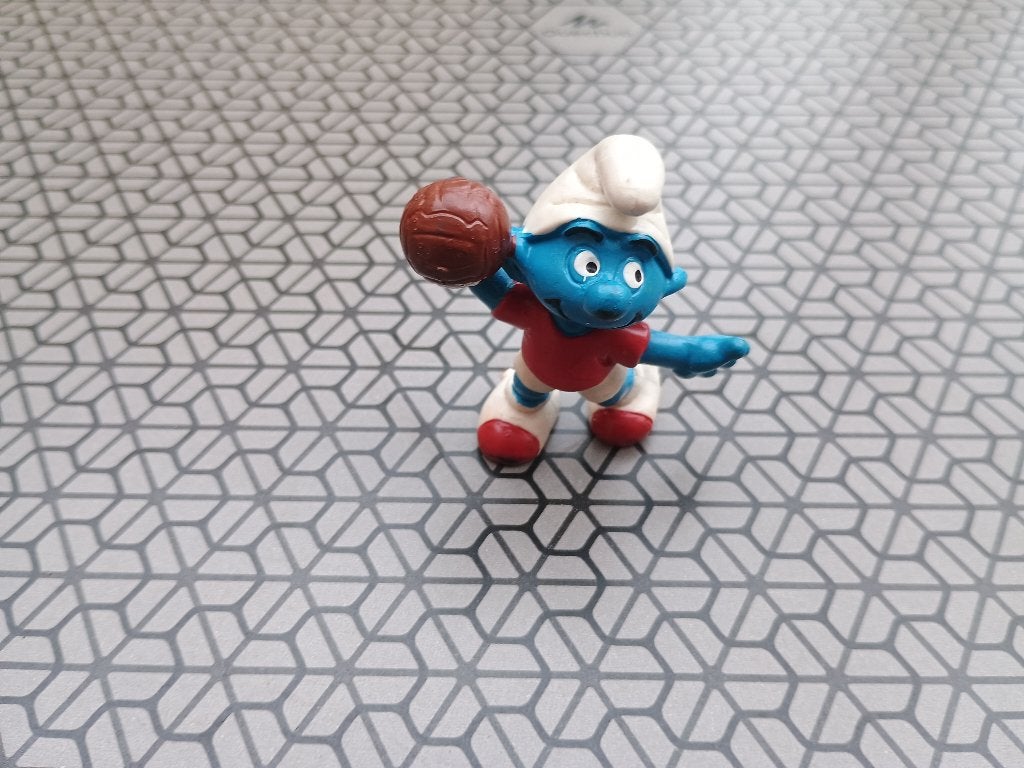 Schtroumpf jouer au handball 2.0415, Enlèvement ou Envoi, Utilisé, Autres Schtroumpfs, Poupée, Figurine ou Peluche