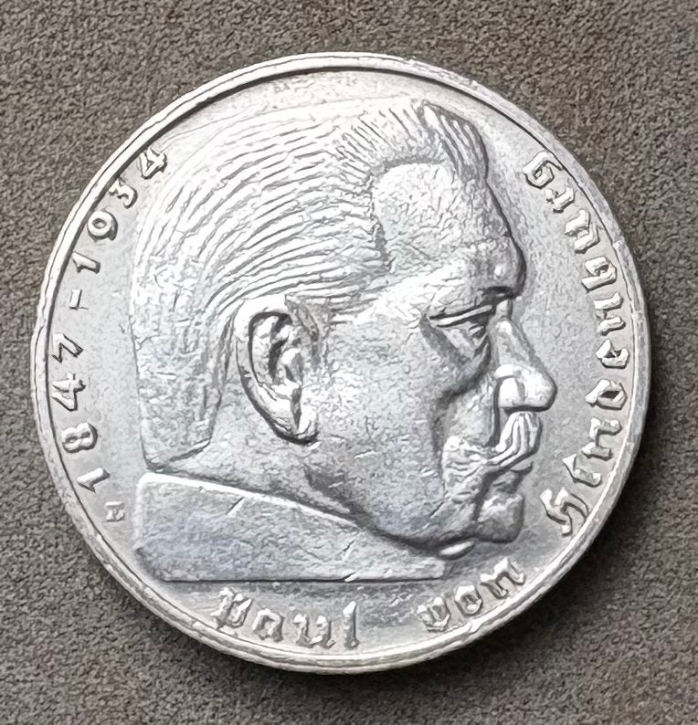Zilveren Duitse 2Mark 1938E, Postzegels en Munten, Ophalen of Verzenden, Duitsland