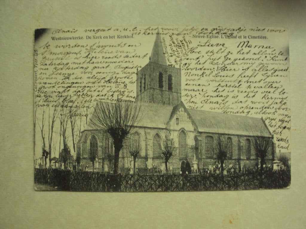 57412 - WESTNIEUWKERKE - KERK EN KERKHOF - ZIE 2 FOTO'S, Verzenden