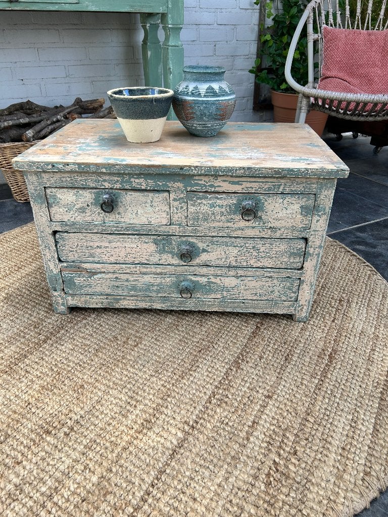 Meditatie altaar kastje, ladekastje,, Huis en Inrichting, Ophalen, Oosters, brocante, Gebruikt, Teakhout