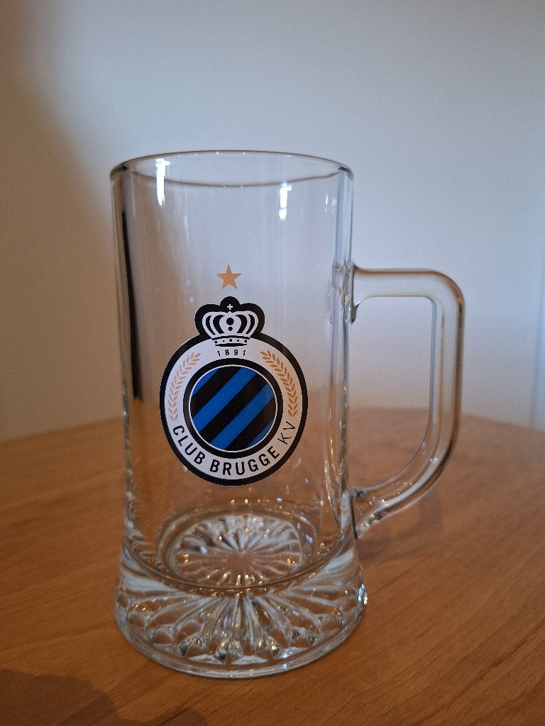 1 glazen Club Brugge KV bierpul, Ophalen of Verzenden, Zo goed als nieuw, Bierglas