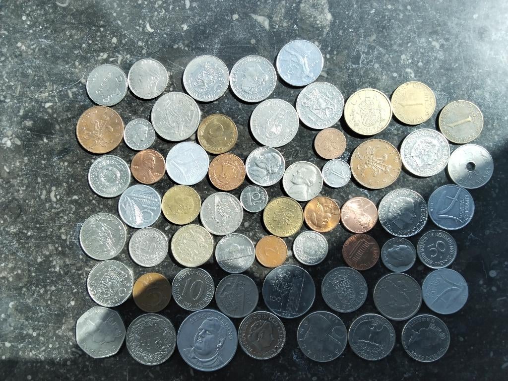 Pièces de monnaies anciennes francs belges et de l'etranger, Enlèvement ou Envoi, Monnaie en vrac