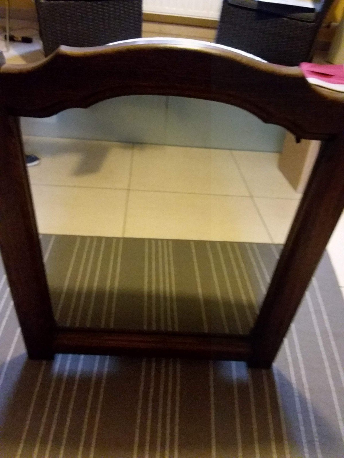 spiegel met eiken kader 64cmx79cm, Antiek en Kunst, Ophalen