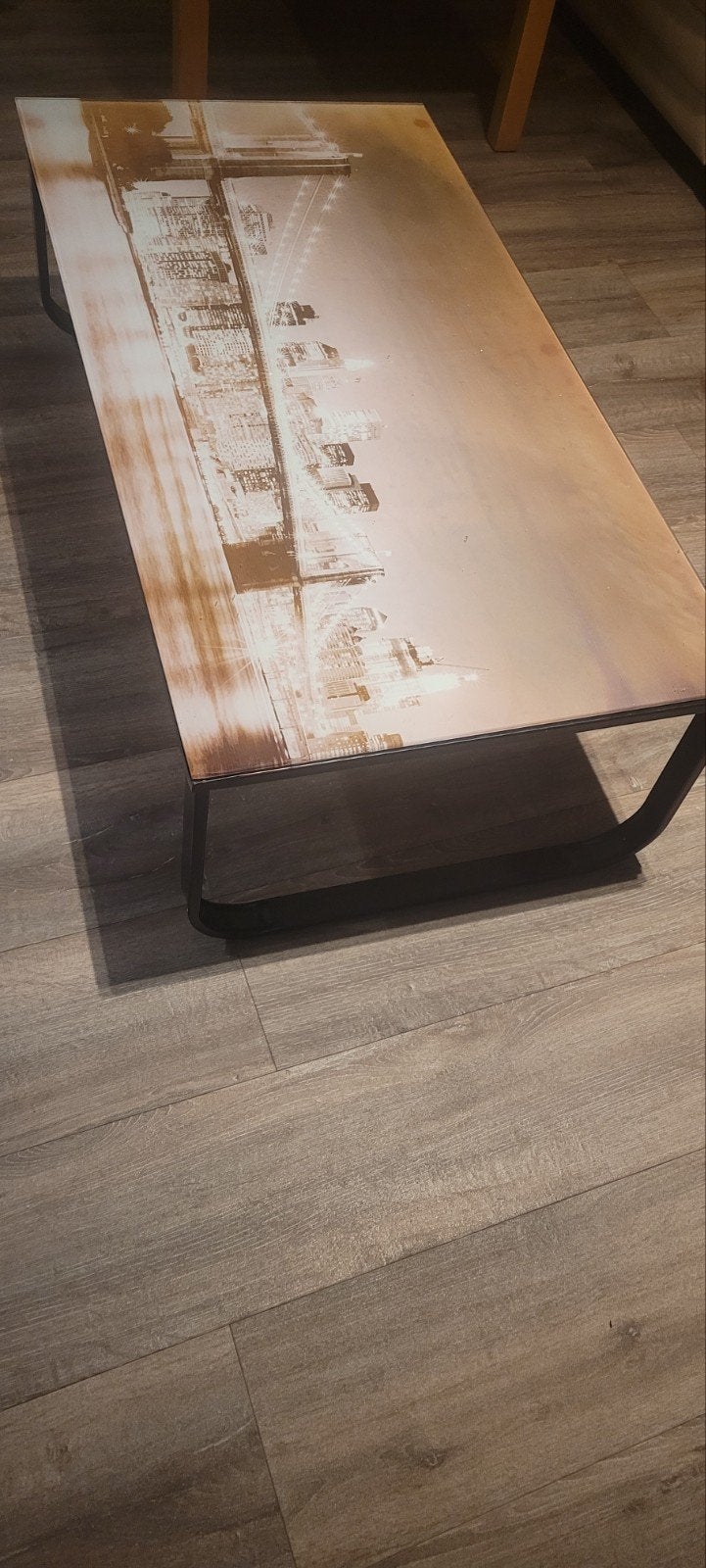 Table basse design – New York, Ophalen, Zo goed als nieuw, Glas