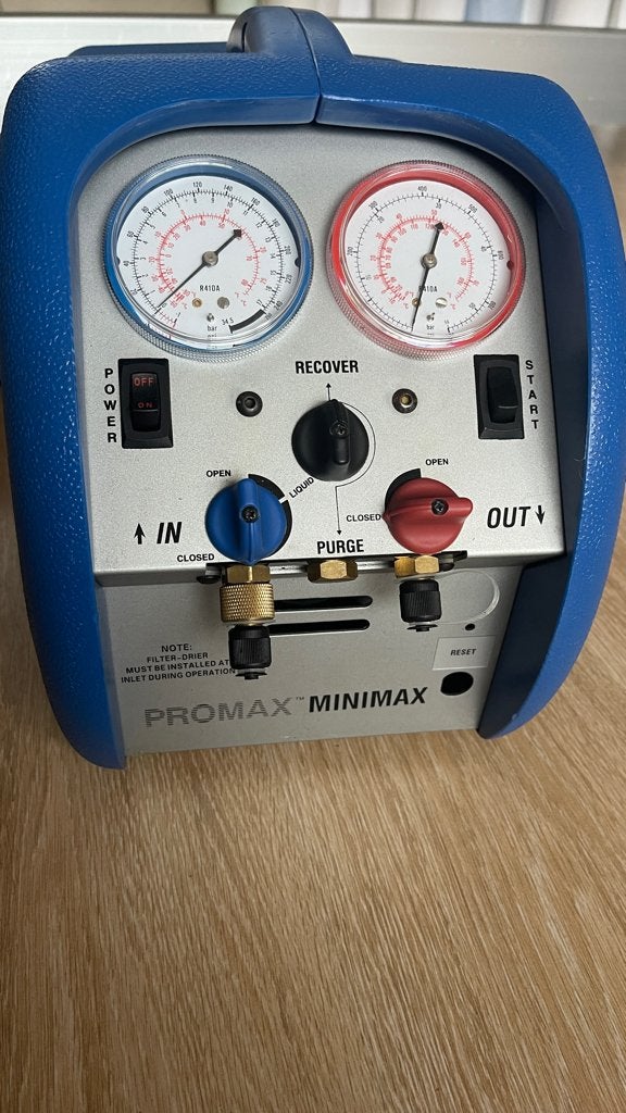 Koelgas recuperatie Promax Mimimax E- Afzuigunit, Ophalen, Zo goed als nieuw