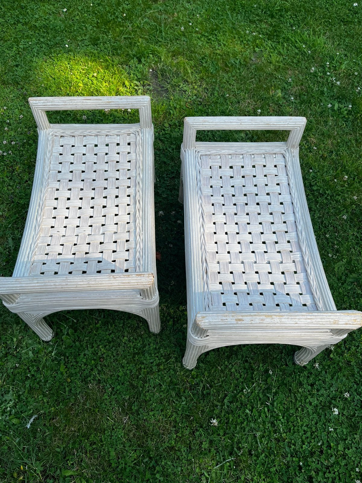 Rotan voetbankjes, Ophalen, Gebruikt