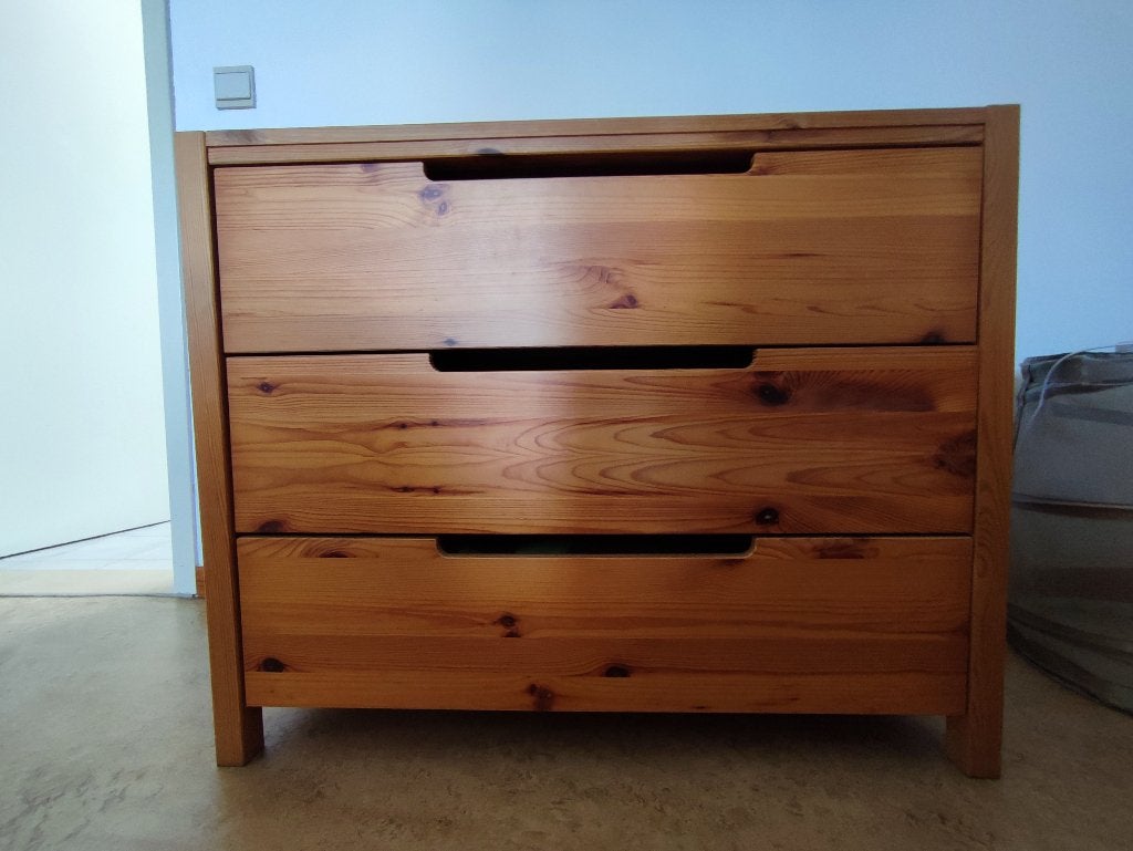 massief grenen ladenkast, Huis en Inrichting, Ophalen, Gebruikt, Scandinavisch, 50 tot 100 cm