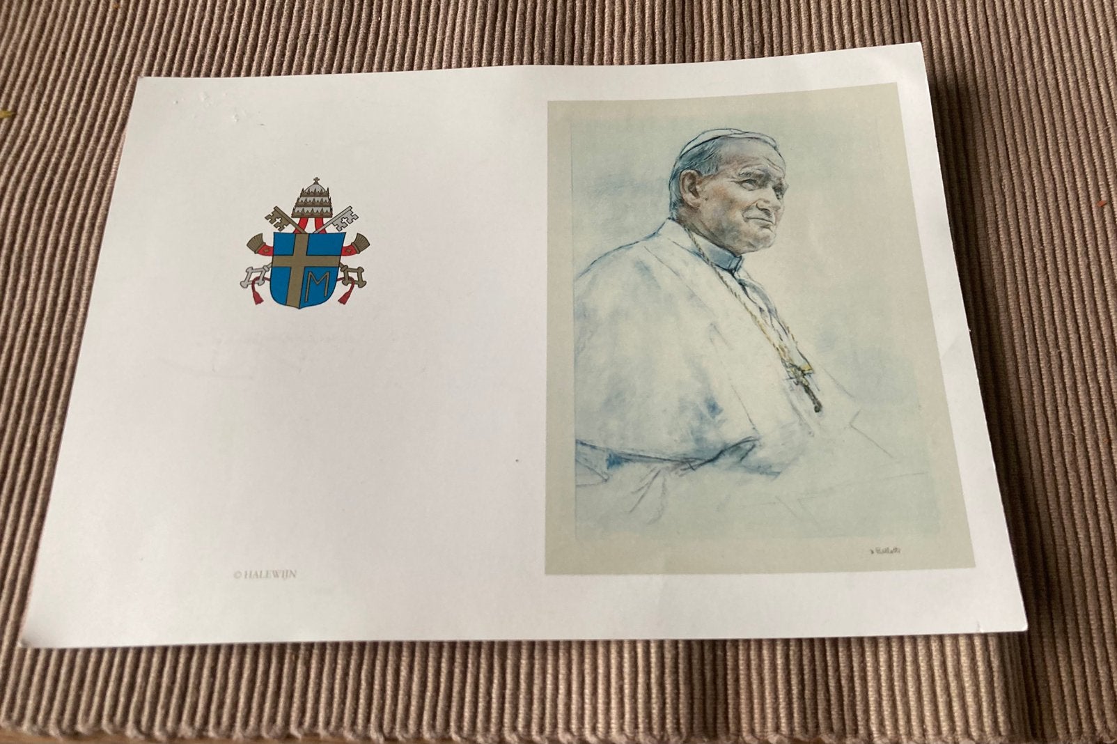 Bidprentje van Paus Johannes Paulus II (Karol Wojtyła), Verzamelen, Ophalen of Verzenden, Gebruikt, Prent