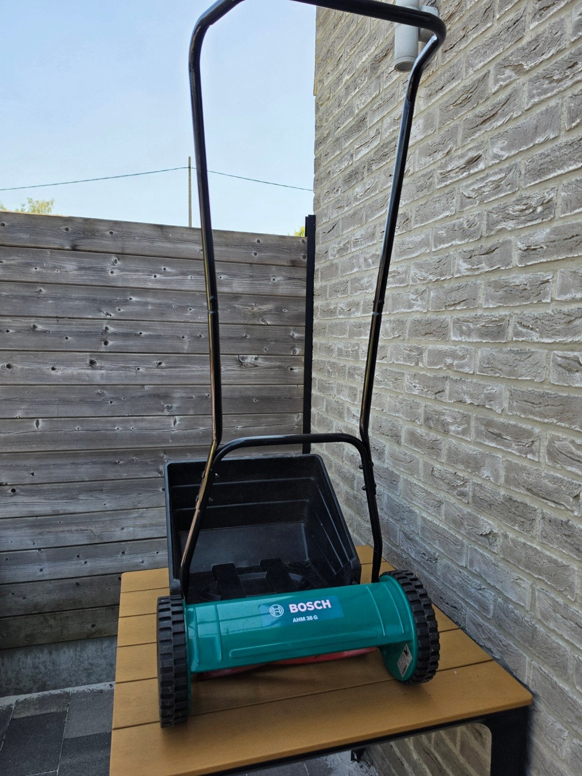 Bosch AHM38G handmaaier, Tuin en Terras, Grasmaaiers, Ophalen, Gebruikt, Handgrasmaaier, Opvangbak