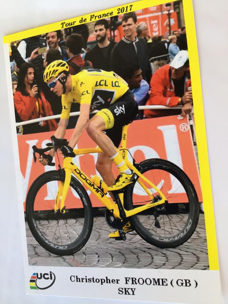 Wielerkaart 2017 team sky tour. Christopher froome, Sport en Fitness, Wielrennen, Verzenden, Zo goed als nieuw