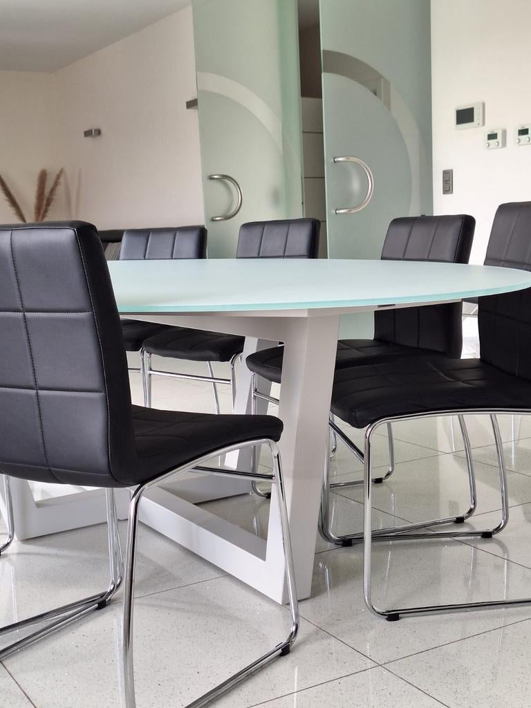 chaises de table à café, Enlèvement, Comme neuf, Noir, Cinq, Six Chaises ou plus