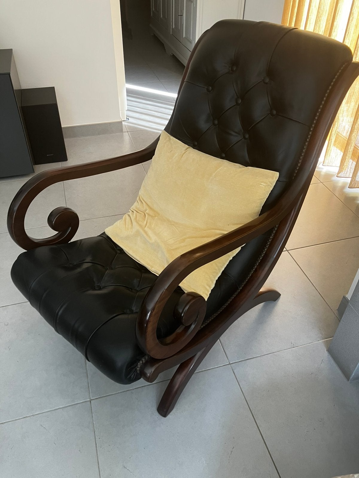 2 Chesterfield fauteuils type Victoria, Ophalen, Gebruikt, 100 tot 125 cm, Chesterfield
