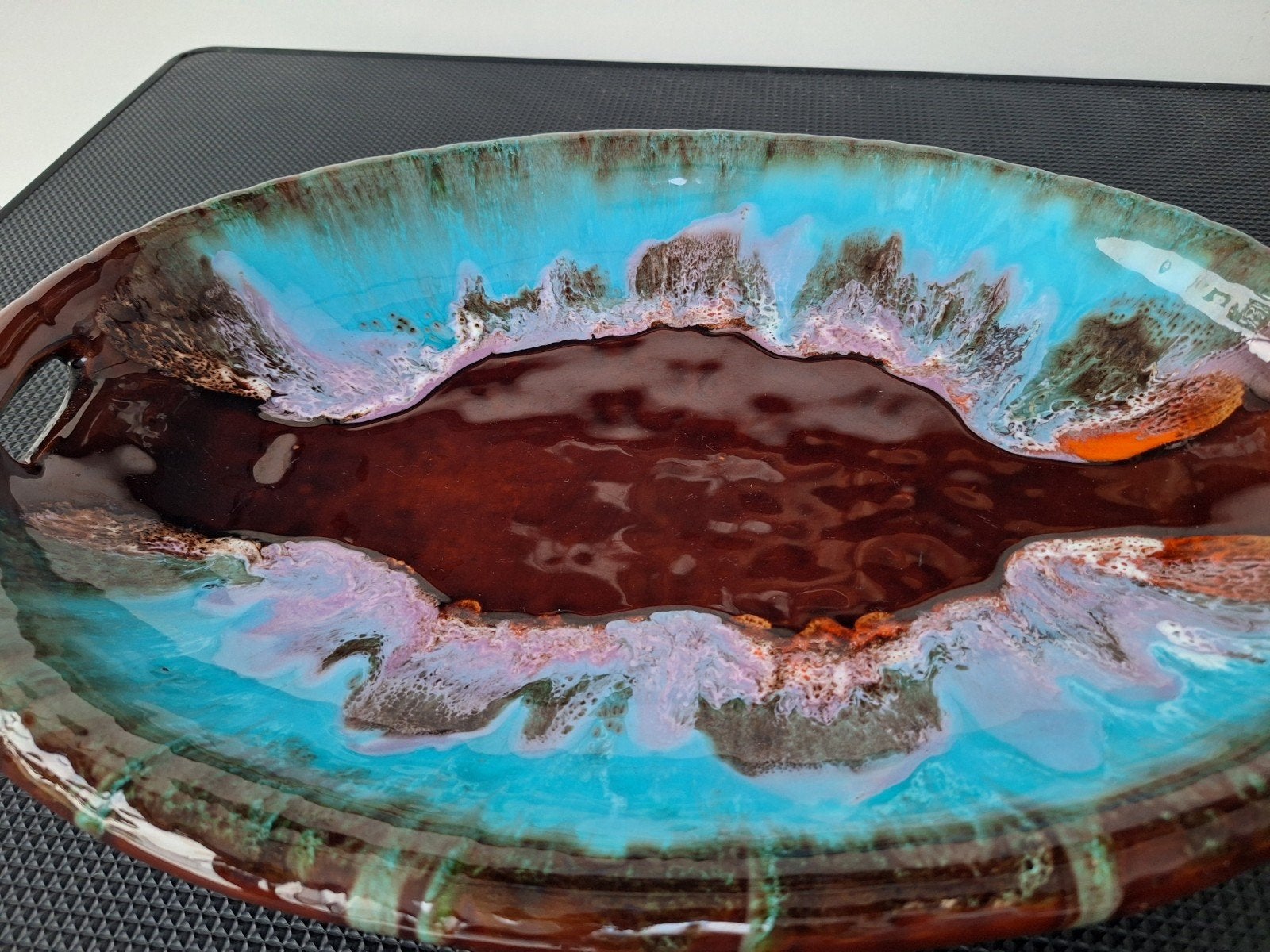 Handgemaakte epoxy resin sierschotel – oceaan design, Ophalen of Verzenden