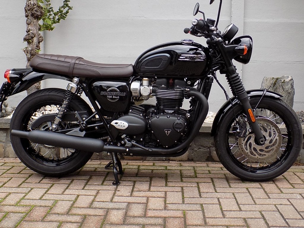 Triumph Bonneville T120 black als nieuw , Motos, Entreprise, Occasion, Plus de 35 kW, 2 cylindres