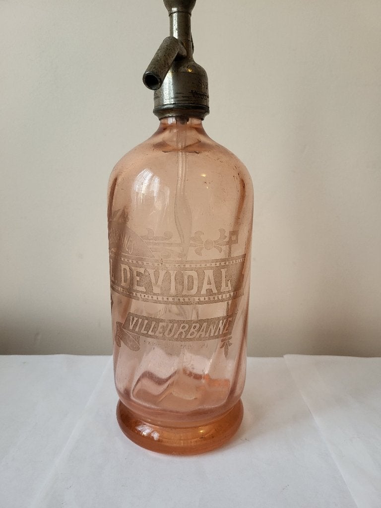 Siphon eau de Seltz rose Devidal Viuz-en-Sallaz, Collections, Enlèvement ou Envoi