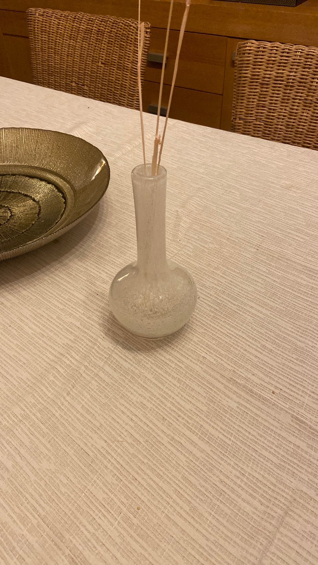 Vase en verre soufflé artisanal – Effet bulles – 21 cm, Maison & Meubles, Enlèvement ou Envoi, Comme neuf, Verre