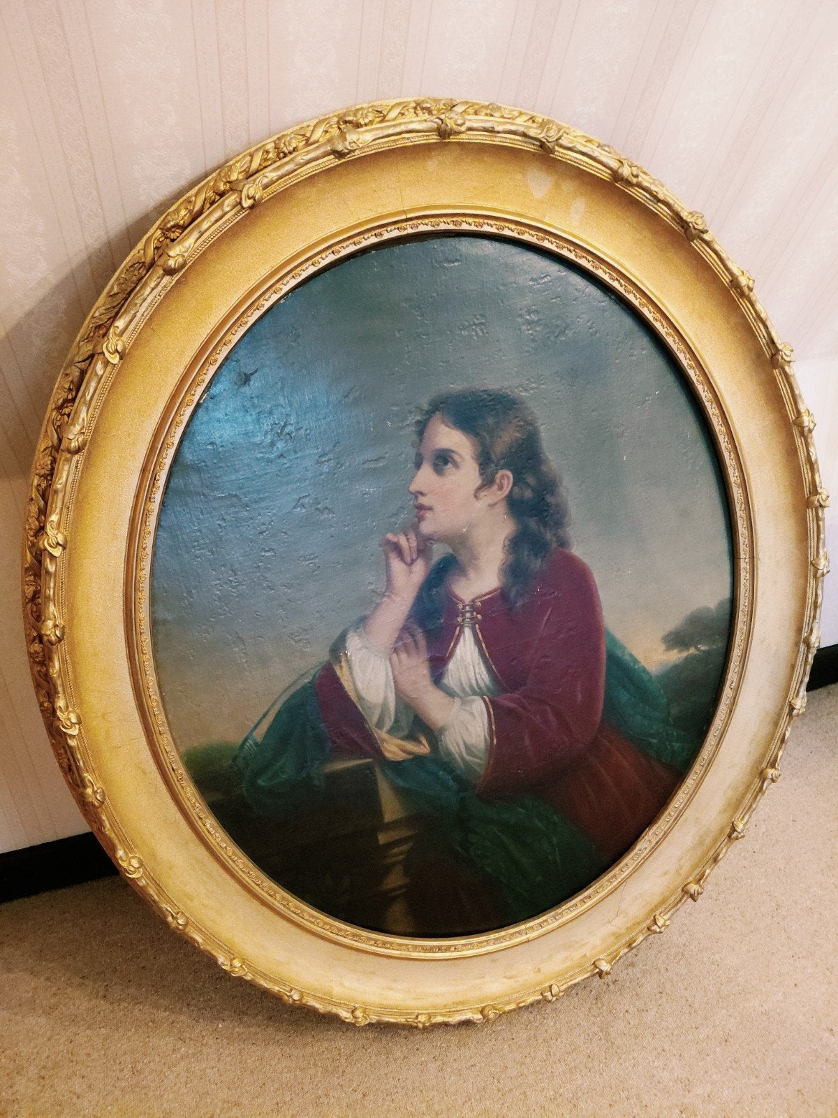 groot ovaal Schilderij van fanny geefs, Ophalen, Gesigneerd, Doek