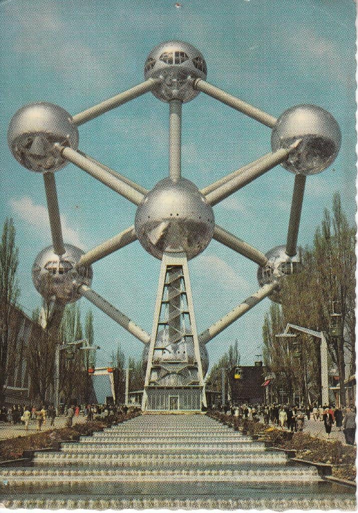 Carte postale Bruxelles - Atomium pendant l'Expo 58, Enlèvement ou Envoi, 1940 à 1960, Non affranchie, Bruxelles (Capitale)