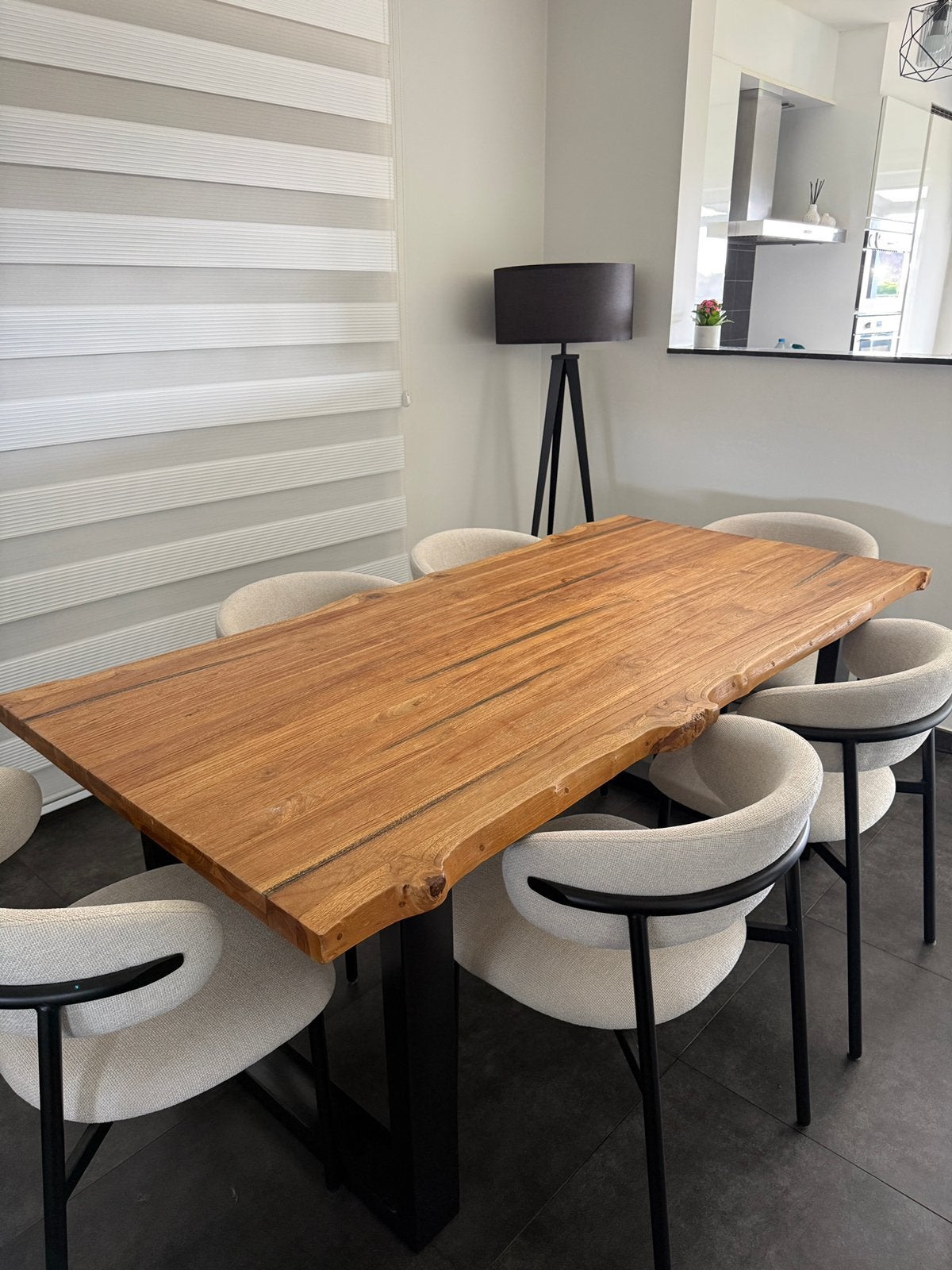 Eettafel acaciahout 190x90, Huis en Inrichting, Tafels | Eettafels, Ophalen, Zo goed als nieuw