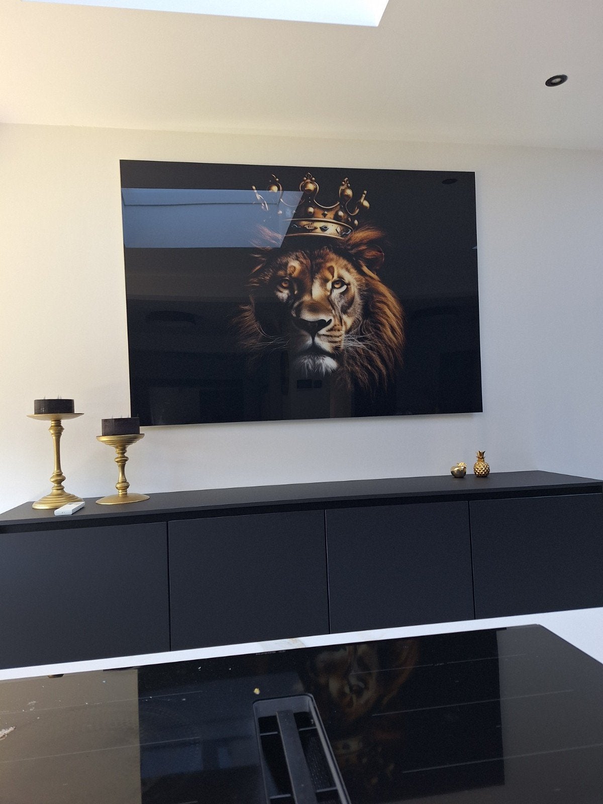 Glasplaat leeuw 150x135 als nieuw geen kras op !, Enlèvement