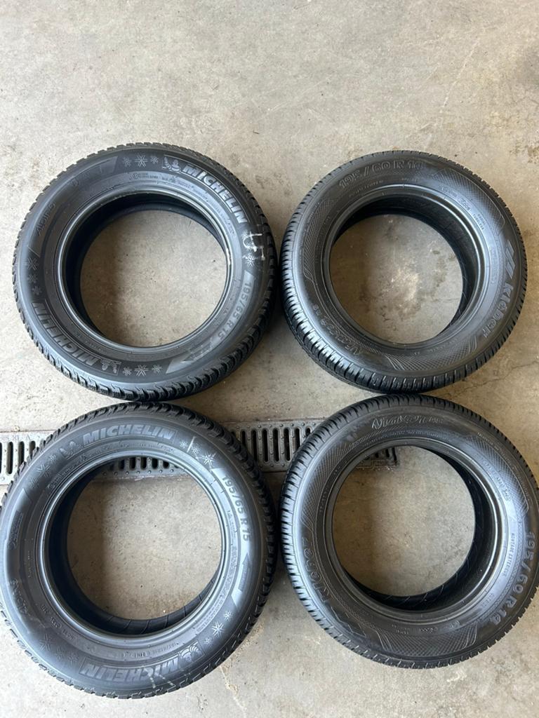 2x 195/65R15 Michelin Alpin 5 2x 195/60R14 Kleber viaxer 6mm, Auto-onderdelen, Banden en Velgen, Ophalen, Nieuw, 195 mm, Band(en)