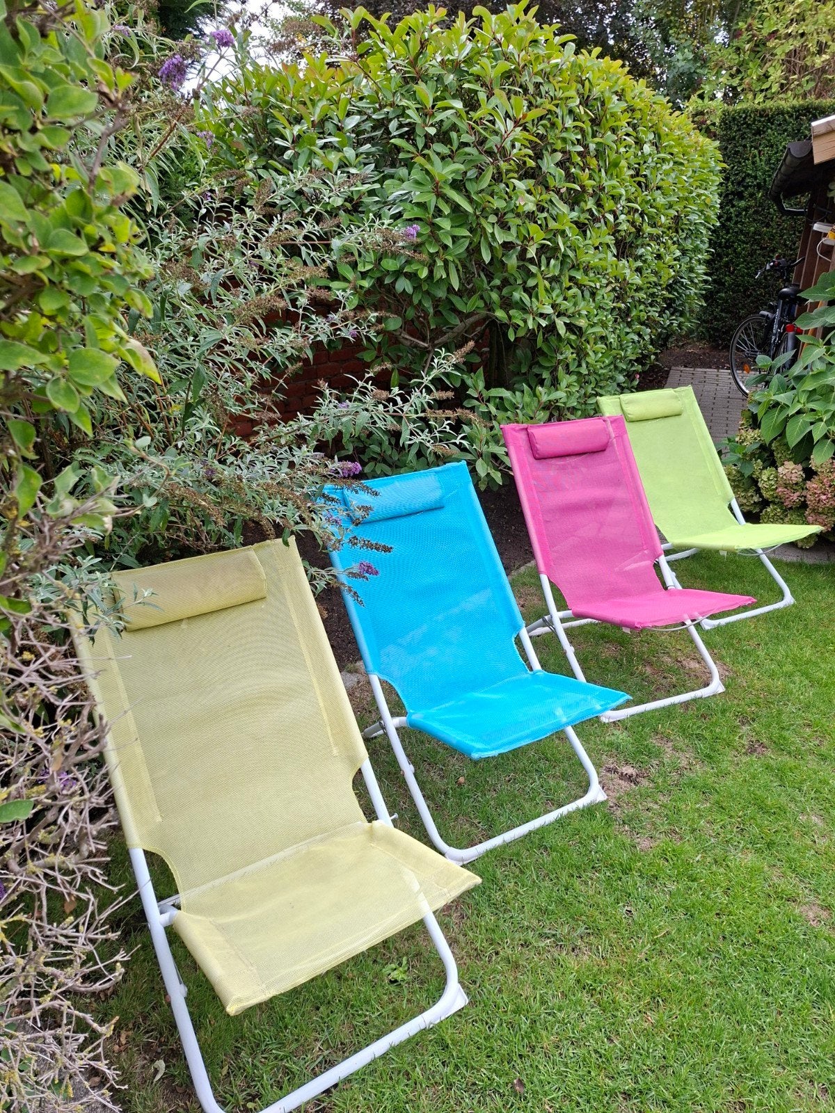 Tuinstoelen 4 stuks., Enlèvement, Utilisé, Synthétique, Pliant