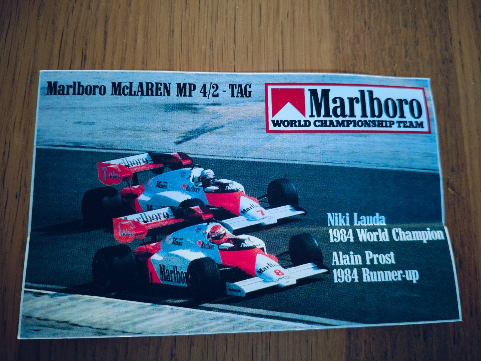 oude sticker F1 Niki Lauda World Champion, Verzamelen, Ophalen of Verzenden