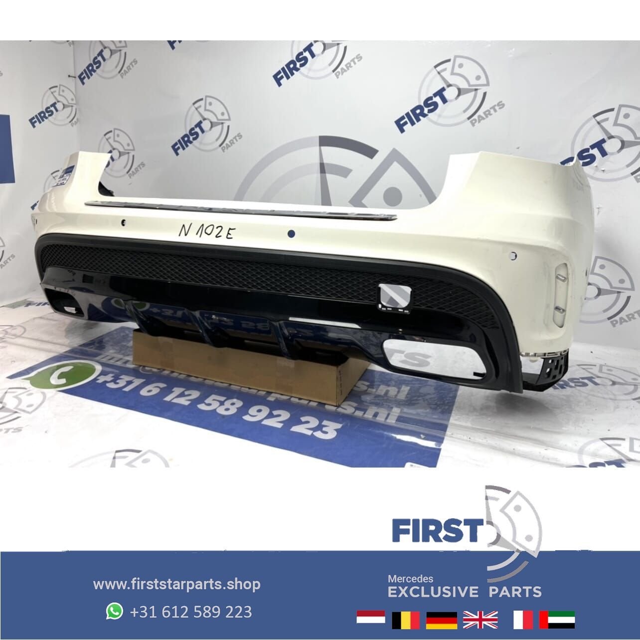 W156 GLA 45 AMG ACHTERBUMPER WIT Mercedes 2013-2018 GLA45 BU, Arrière, Utilisé, -, -