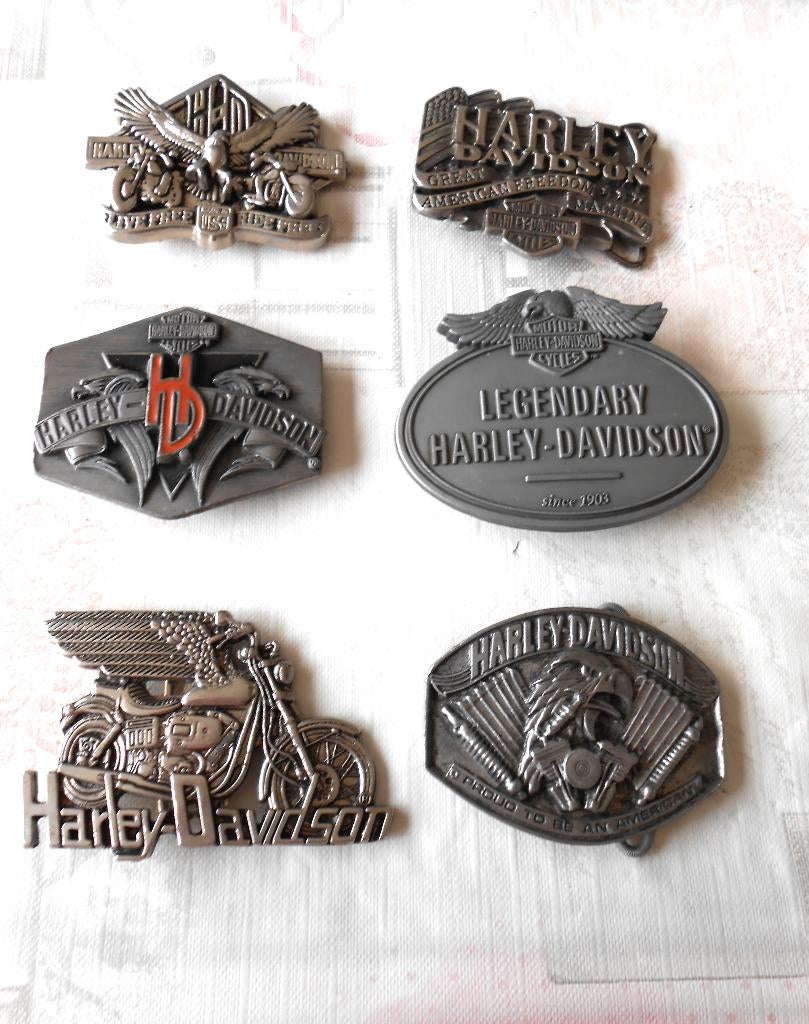 Harley Davidson-riemgespen, 6 verschillende modellen, Ophalen, Zo goed als nieuw, Losse buckle of gesp