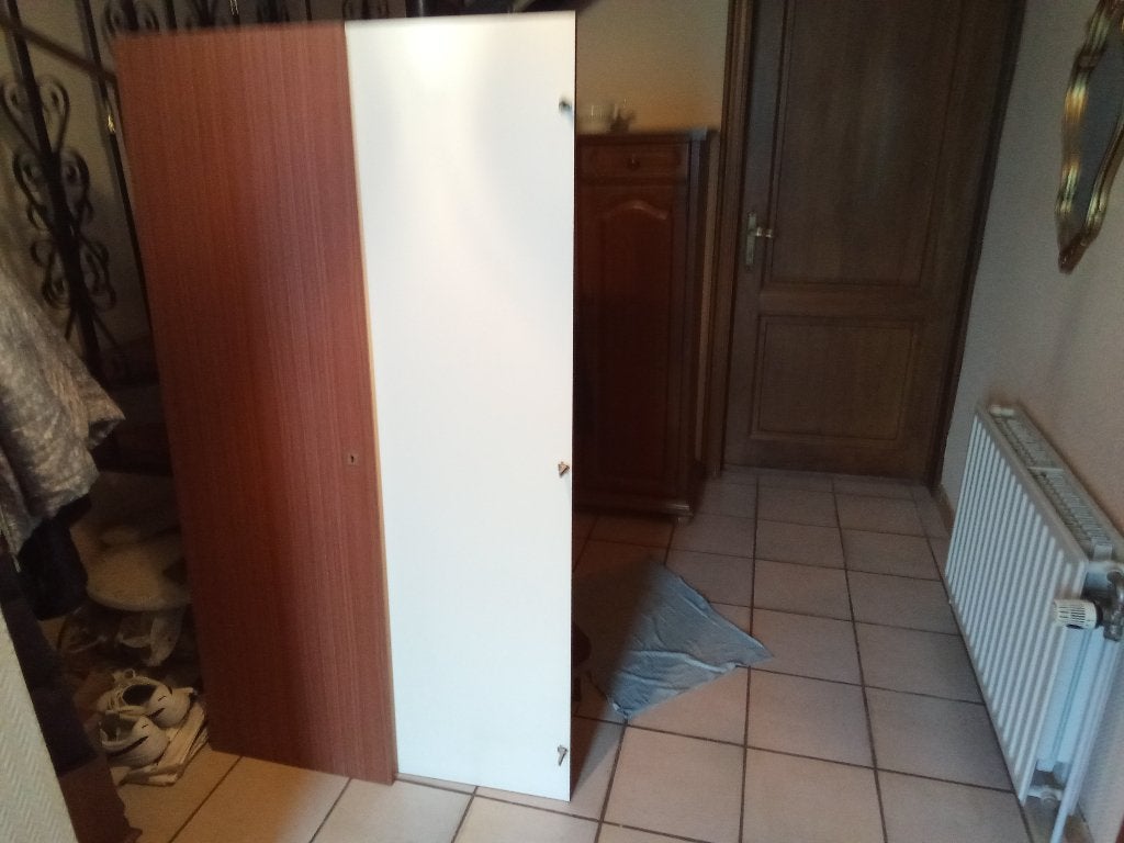 2 portes de garde robes en bois, Enlèvement, Utilisé, 50 à 100 cm, 150 à 200 cm