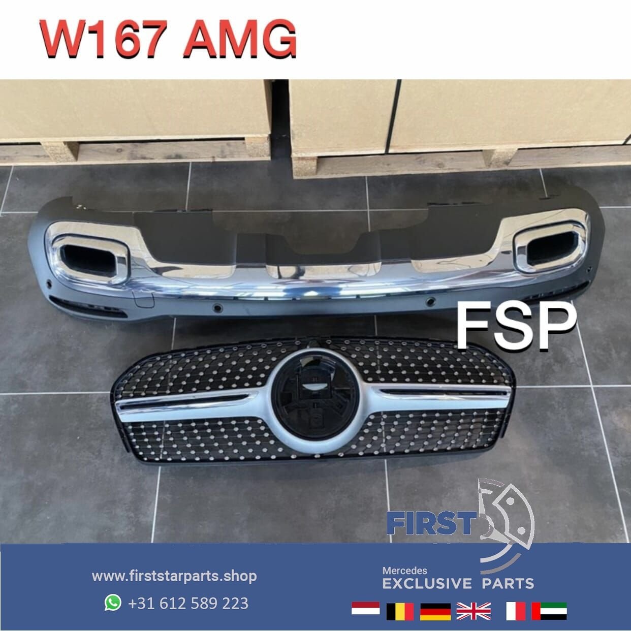 W167 V167 GLE SUV DIAMOND GRIL * AMG LINE DIFFUSER origineel, Gebruikt, -, Ophalen of Verzenden, -