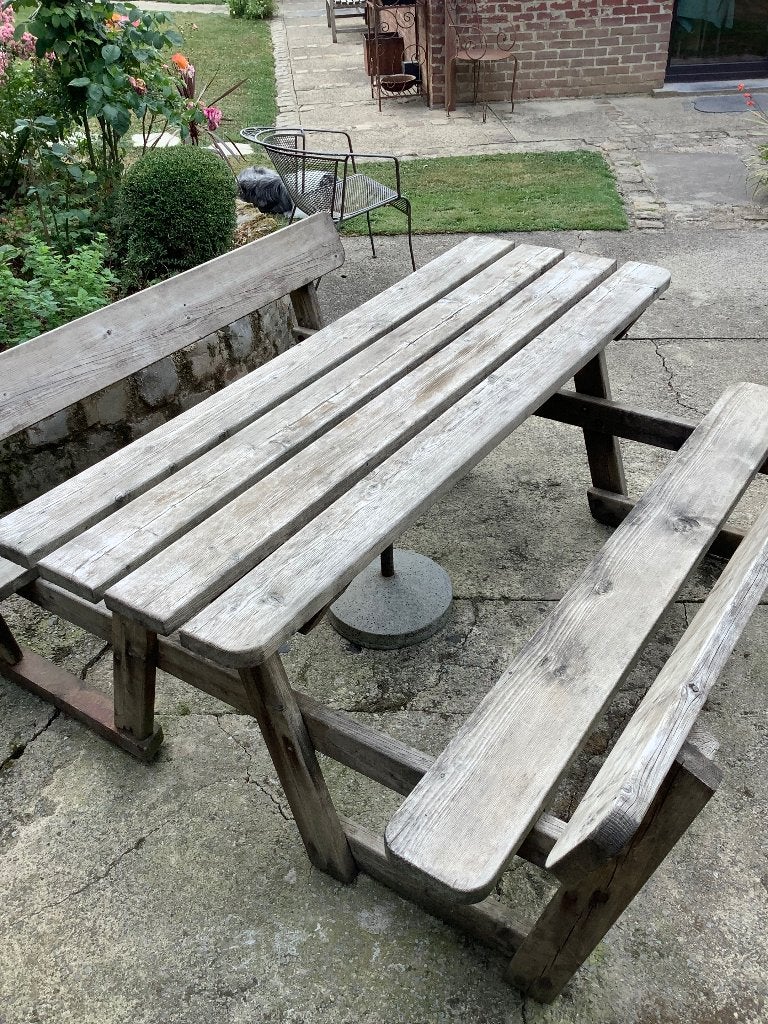 houten tuintafel, Ophalen, Gebruikt, Rechthoekig, Hout