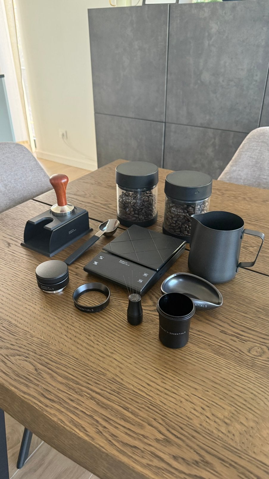 Service à café complet Barista Essentials, Enlèvement, Comme neuf, Grains de café
