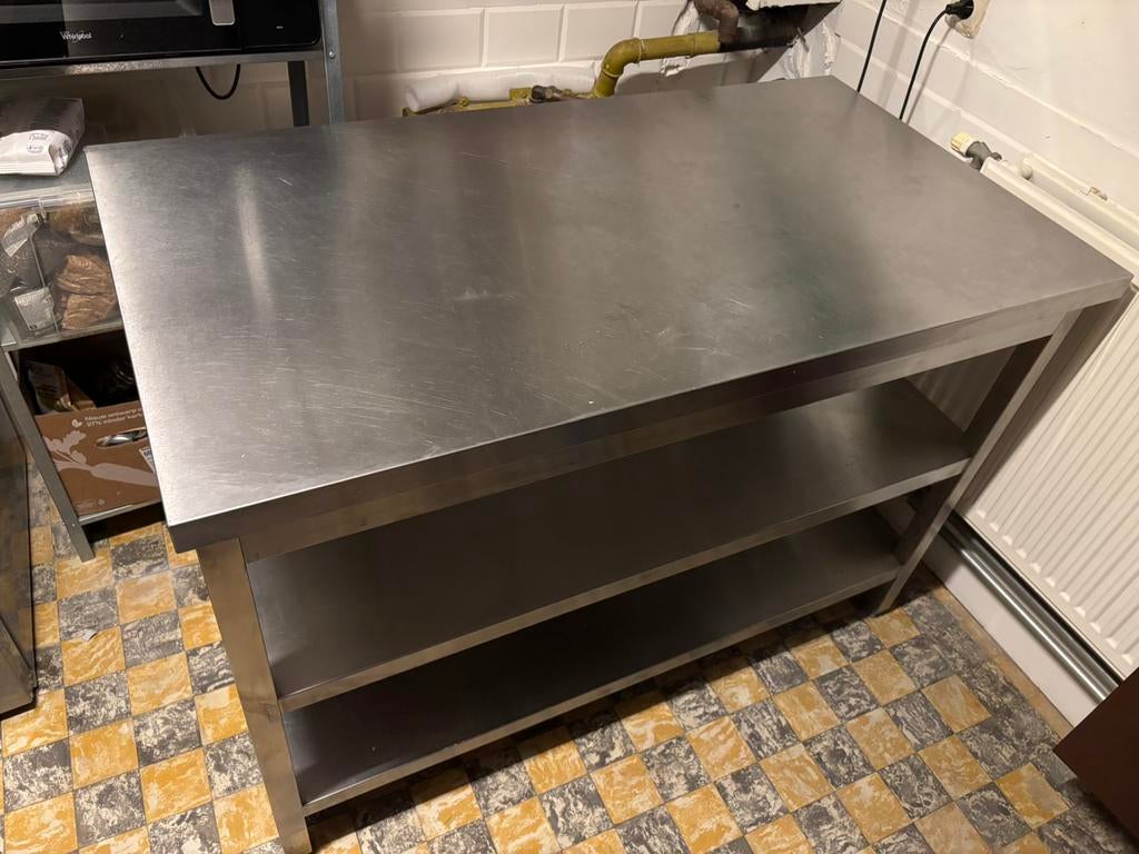 Werkbank stainless steel horeca, Huis en Inrichting, Ophalen, 100 tot 150 cm, Zo goed als nieuw, Minder dan 100 cm