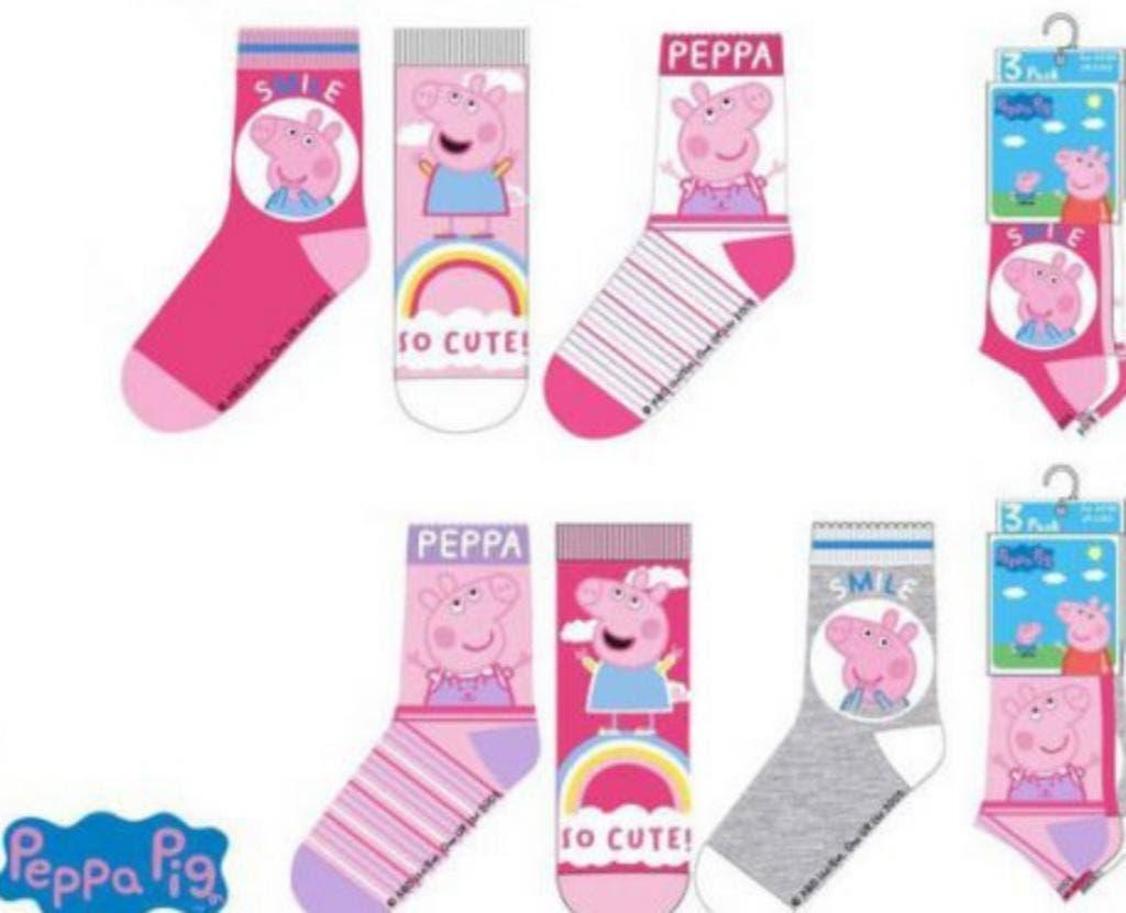 Peppa Pig Sokken - 3 paar - Maat 31/34, Meisje, Nieuw, Ophalen of Verzenden, Peppa