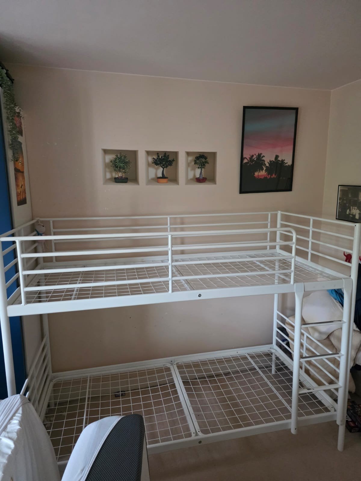Metalen Ikea stapelbed 200x90cm, Maison & Meubles, 90 cm, Enlèvement, Utilisé, 200 cm
