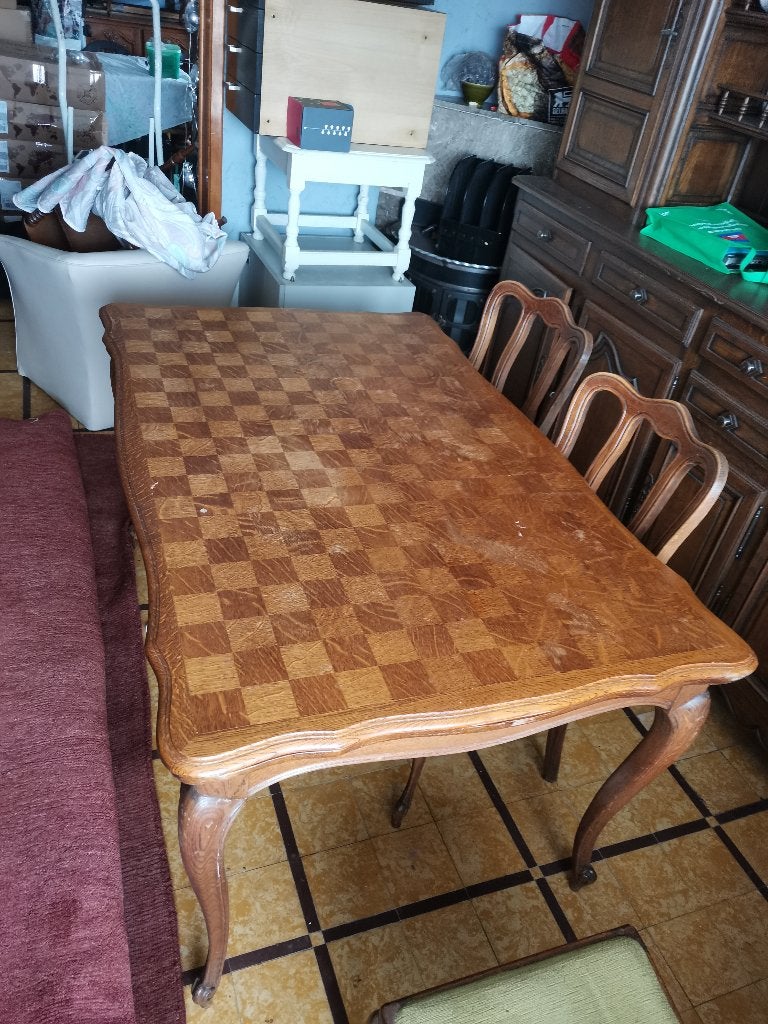 tafel met 6 stoelen, Ophalen, Gebruikt
