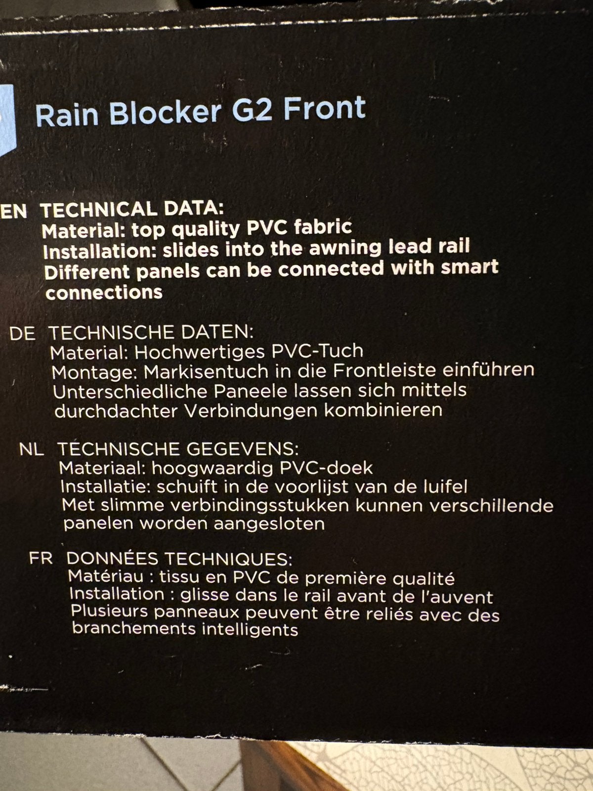 Thule sun blocker mobilhome, Ophalen, Zo goed als nieuw