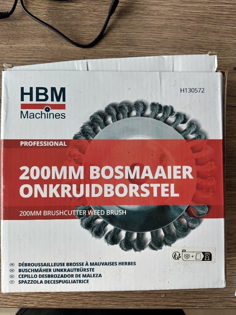 Bosmaaier Onkruidborstel 200mm HBM, Ophalen of Verzenden, Zo goed als nieuw, 10 tot 30 cm, HBM