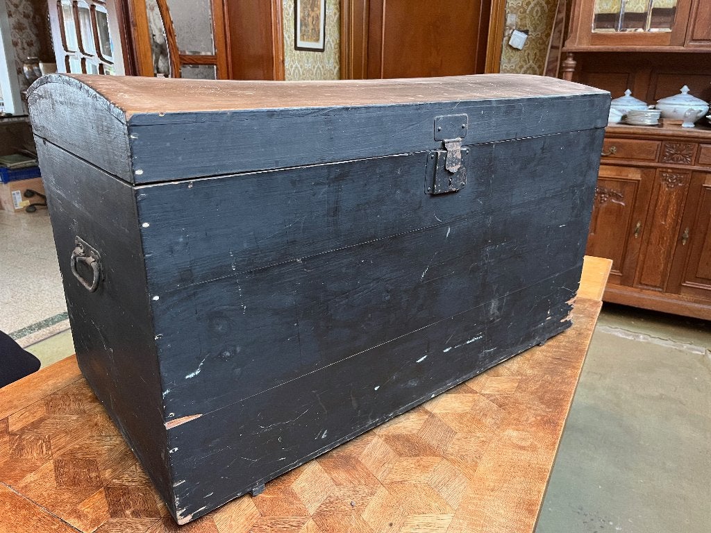 Ancienne malle de voyage bombée, Maison & Meubles, Accessoires pour la Maison | Coffres, Utilisé, Moins de 50 cm, 50 à 100 cm