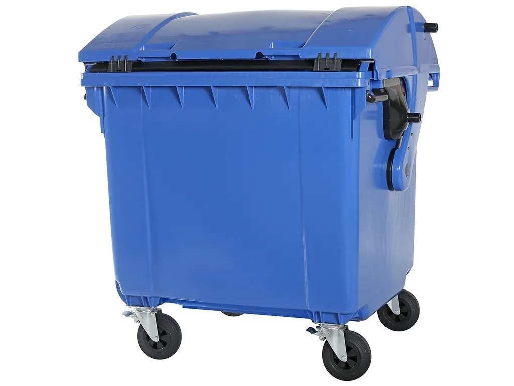 Blauwe en zwarte afvalcontainers, Ophalen