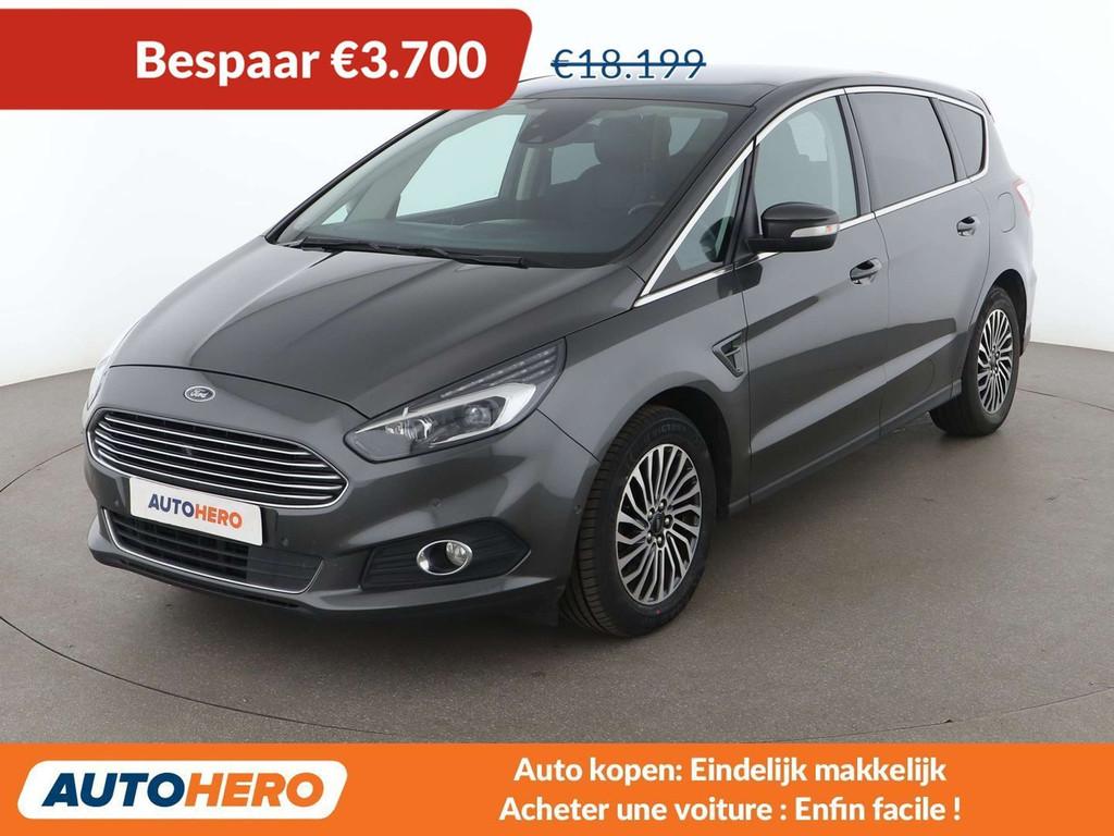 Ford S-Max 2.0 TDCi EcoBlue Titanium, Autos, Cuir, Argent ou Gris, Achat, Boîte manuelle