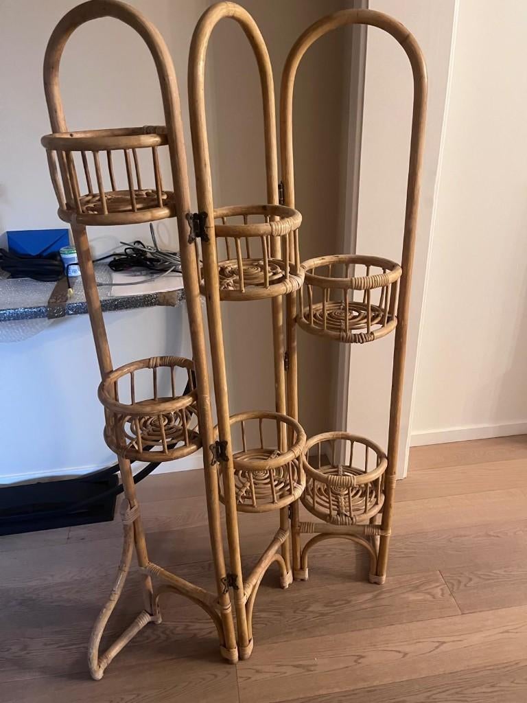 Plantenhouder van rotan, Huis en Inrichting, Ophalen, Binnen, 110 cm, Natuurlijk materiaal