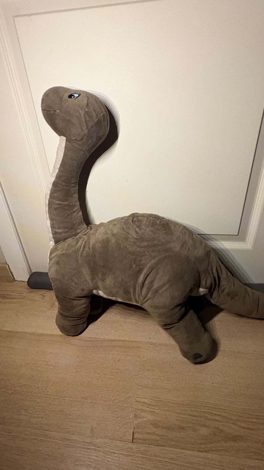Jattelik vintage dino knuffel, Gebruikt, Grijs, Ophalen of Verzenden, Met label