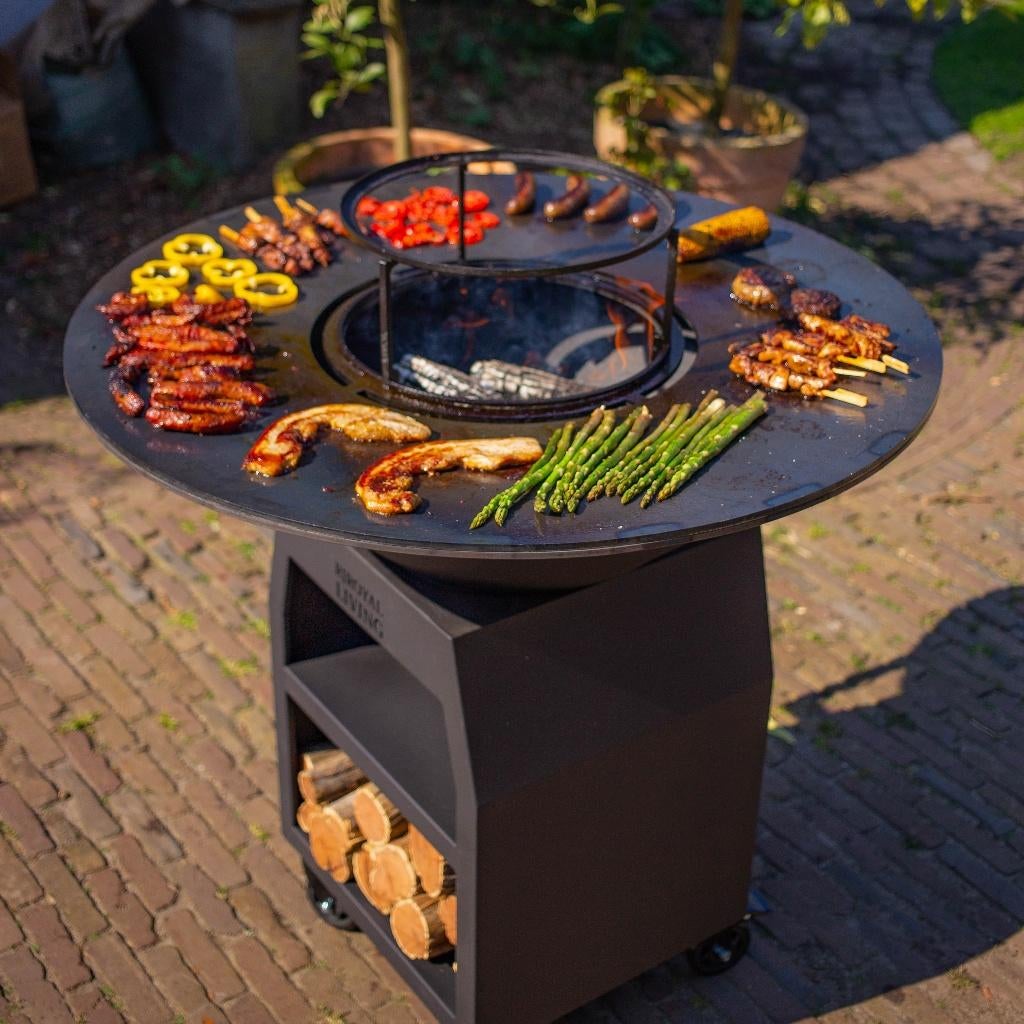 Plancha BBQ grill Maestro 100 cm Blackline buitenkeuken, Tuin en Terras, Ophalen of Verzenden, Nieuw, RJ Royal Living, Met accessoires